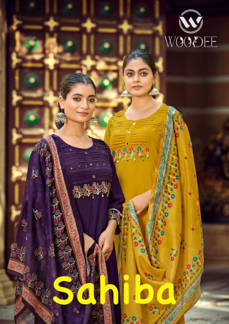 Woodee sahiba 3pcs wholesale kurti factory surat